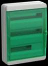 TEKFOR Корпус пластиковый КМПн-54 IP65 зеленая прозрачная дверь IEK0